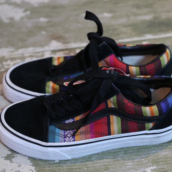 NWT VANS Aztec Blanket Black Suede Ward Low Shoes - Picture 3 of 5